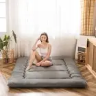 Japanese Floor Rolling Mattress, Cotton Bed, Shiki Futon Twin Size Gray