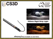 Black 300mm 12V LED Rigid Bar Light Dimmer Waterproof Amber/White Light Magnetic