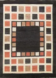 8x10 Contemporary Gabbeh Geometric Oriental Area Rug Modern Handmade Wool Carpet