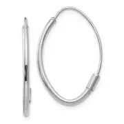 14K White Gold Wire Threader Earrings