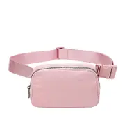 Belt Bag Waist Pack Crossbody Bags Bum Bag for Running Hiking Travel Workout Adjustable Strap for Women,Pink