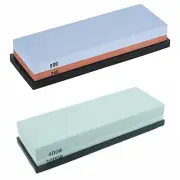 240/800+400/1000 Dual Whetstone Set Knife Sharpening Water Stone Wet Sharpener