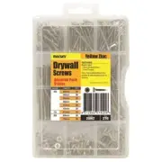 Macsim 270 Piece Assorted Yellow Zinc Drywall Screws - AUSTRALIA BRAND
