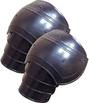 [Antique Medieval] Large Blackened Adam Spaulders Dark Warrior Pauldrons Shoulder Armour, Black, Large