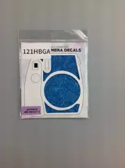 Blue Glitter Decals for Fuji instax Mini 8 Camera Decals sticker Customize
