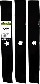 MaxPower 561741B 3 Blade Set for 52'' Cut Poulan/Husqvarna/Craftsman Replaces 574-870801