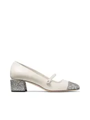 Jimmy Choo Twotone Glitter Block Heels