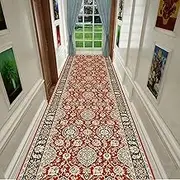 Non-Slip Runner Rug, Washable Polyester Hallway Carpet, Indoor Floor Mat for Kitchen, Living Room, Bedroom,1m x 4m