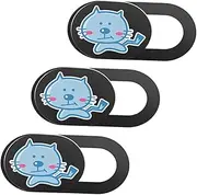 CIYODO 3PCS Cat Pattern Webcam Cover Slide for Laptop Tablet Privacy Protection Peeping Camera Cover Cute Cartoon Design for Desktop Tablet Devices