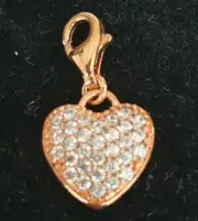 NEW Thomas Sabo Sterling Silver R/G Plated Sparkle Heart Charm Pendant CZ