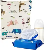 Diaper Bag Pouches, Foldable Diaper Pouch Multipurpose Portable Diaper Bag, Washable Large Capacity Diaper Tote Reusable Organizer Bag for Kids