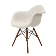 SKDL Replica Eames DAW Eiffel Chair Textured Ivory & Walnut