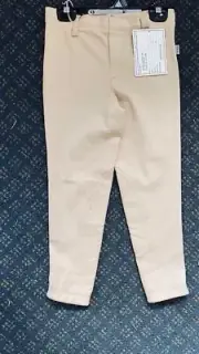 DEVON AIRE Girls *BREECHES *Sz Small PULL-ON Beige *w/ Draw String