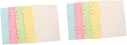 Operitacx 2sets 6 Hole Punched Lined A5 Paper Planner Refill Binder Planner Notebook Inserts 100sheets*2