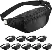 DJAPWPX-10/5/2 Pcs Crossbody Fanny Pack Waterproof Fanny Pack Large Capacity Waist Bag with Theftproof Back Pocket and Earphone Hole for Enjoy Sports Festival Workout Traveling Running (10)