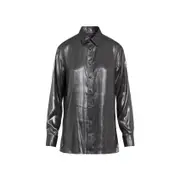 [Ralph Lauren Collection] Ralph Lauren Collection-Silver Adrien Ls Polyester Shirt-Donna 6 US