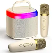 Mini Karaoke Machine, Portable Bluetooth Karaoke Speaker with Wireless Microphon