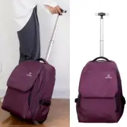 19'' Laptop Bag Backpack with Wheels Business Travel Backpack Carry on Luggage