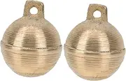 Toddmomy Brass Pet Bells Earth Bell Set for Dog Collars Cattle Sheep Multi-Purpose Small Lightweight Easy to Wear