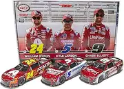 Lionel Racing 2024 William Byron/Kyle Larson/Chase Elliott Hendrick Elite Martinsville 1-2-3 Checkered Flag Raced Versions Diecast Set 1:24 Scale