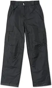 (Small, Black) - Pulse Men's Cargo Snowboard Pant
