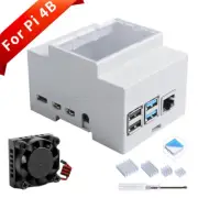 Raspberry Pi Case RPi 4 /RPi 3 ABS Case Enclosure Box for RPi DIN RAIL MOUNTING