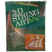 Vintage 3-D String Art Sun Ship By Ship Shop No 9050 Nautical Sailboat Craft Kit