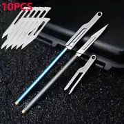 EDC Titanium Utility Knife Scalpel Blade Paper Cutter Outdoor Tool w/ Sheath
