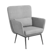 Casa Decor Cora Accent Chair Occasional Fabric Luxury Upholstered Light Grey