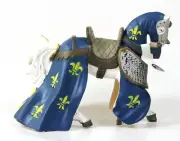 KNIGHT'S HORSE YELLOW BLUE 39391 - PAPO KNIGHTS -- NEW WITH TAGS