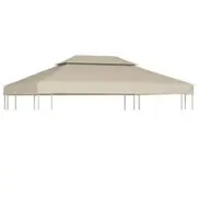 Water-proof Gazebo Cover Canopy Replacement 310 g / m² Beige 3 x 4 m