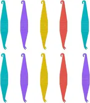 Pack of 10 Orthodontic Elastic Disposable Plastic Braces for Braces, Material Placement Removal Tools, Orthodontic Disposable Plastic Braces (Mixed Colour)