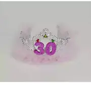 30th Birthday 30 Flashing Tiara Crown Princess Party Favor Costume Accessory