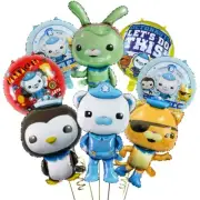 8pcs Octonauts party Foil Balloon Set Captain Barnacles Kwazii Tweak Peso Kids