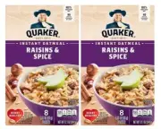 Quaker Instant Oatmeal Hot Cereal Raisins & Spice 2 Pack