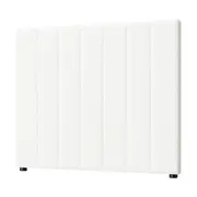 Oikiture Bed Frame Headboard King Single Size Head Bedhead White Boucle