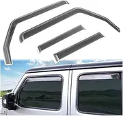 Car Window Sun Visor Deflectors Rain Shield Guards Compatible Compatible for Jeep Wrangler JK JL Gladiator JT 2007-2023 4 Door(J K 2007-2017)