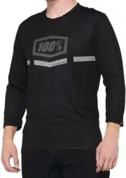 100% Airmatic 3/4 Sleeve Jerseys Sm Black 40018-00000 Small 5020-0043