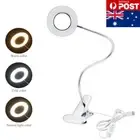 Flexible Clip On LED Reading Light Dimmable Table Desk Lamp Bedside Night Lamp