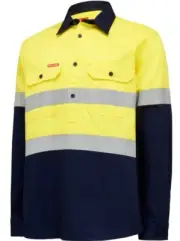 New Hard Yakka Men's Long Sleeve High Vis Shirt RRP $54.99 Size M.