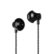 M18 Noise Cancelling Heavy Bass Wired 3.5mm In-ear Earphone Earbuds with Mic for Xiaomi iPhone BLACK COLOR