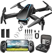 Oddire Drone with Camera - Drones for Adults, with 2 Batteries, Carrying Case, Propellers, 1080P HD Foldable Drone with Stable Hover, Trajectory Flight, Gravity Control, One Key Take Off/Land, 3D Flip