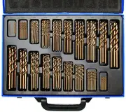BGS Germany 170-pcs Twist Drill Bit Set HSS 5% Cobalt Metric 1-10mm Hard Steel