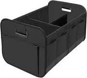 Carmoeignin Heavy Duty Multipurpose Car SUV Trunk Organizer,Durable Collapsible Adjustable Compartments Cargo Storage Caddy，Foldable and Waterproof,Durability
