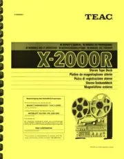 TEAC X-2000R Reel-to-Reel Tape Deck 2-in-1 OWNER'S MANUAL and SERVICE MANUAL