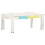 Coffee Table White 110x60x45 cm Solid Mango Wood vidaXL
