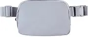 Belt Bag,Fanny Pack with Adjustable Strap,Small Waist Pouch for Workout Shopping Travelling Hiking Running Cycling-Everywhere Belt Bag (Grey)