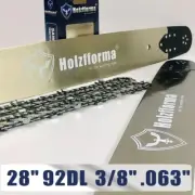 28" Holzfforma Chainsaw Guide Bar Chain FOR Stihl Saw 3/8" .063" 92 Drive Links