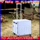 Collapsible Pull Trolley 4 Wheel Foldable Trolley for Sports Shopping Camping