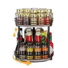 Lazy-Susan-Organizer-Spice-Rack, 2-Tier Rotating Spice Organizer For Kitchen-...